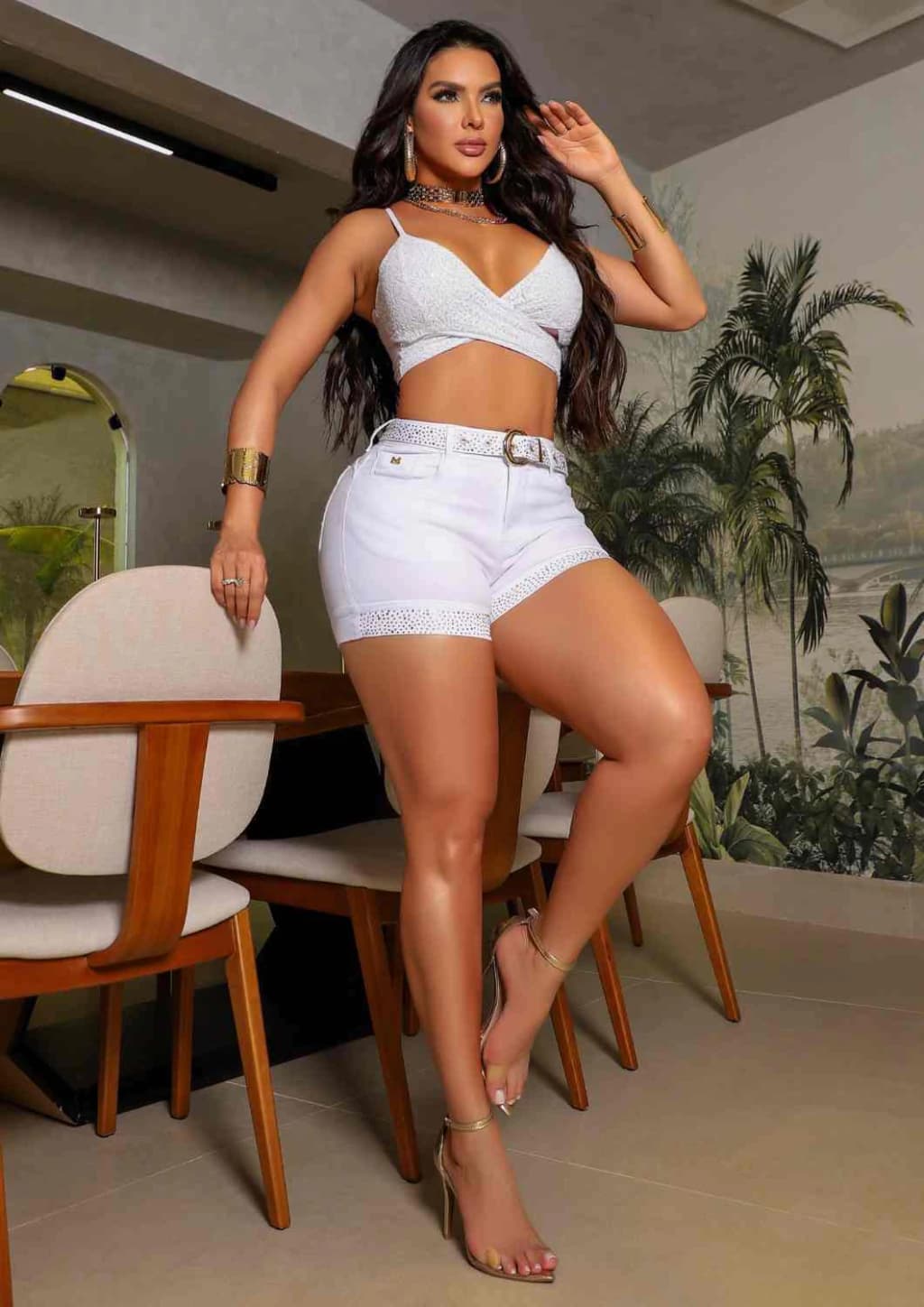 Short Branco com Renda - imagem 1